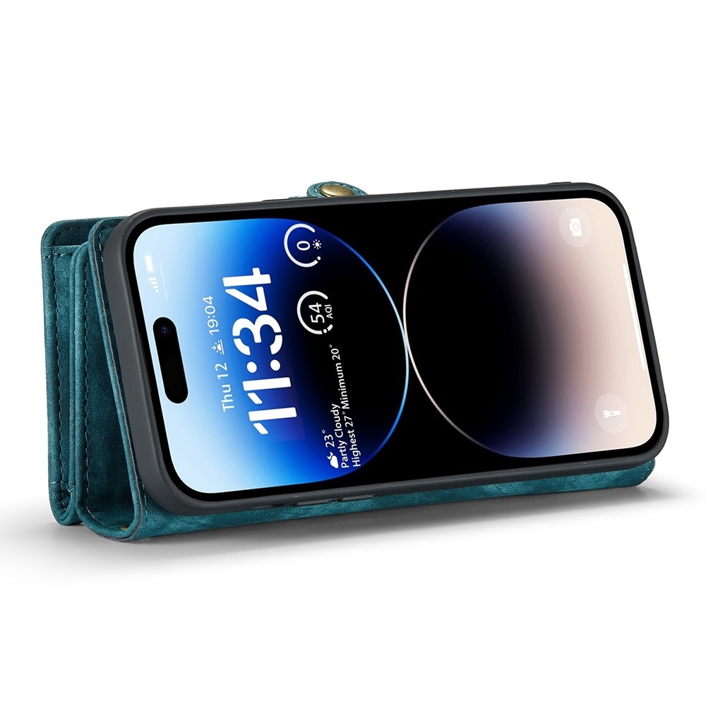 Multi-slot Portemonnaie-Hülle iPhone 13 Pro Max Blau