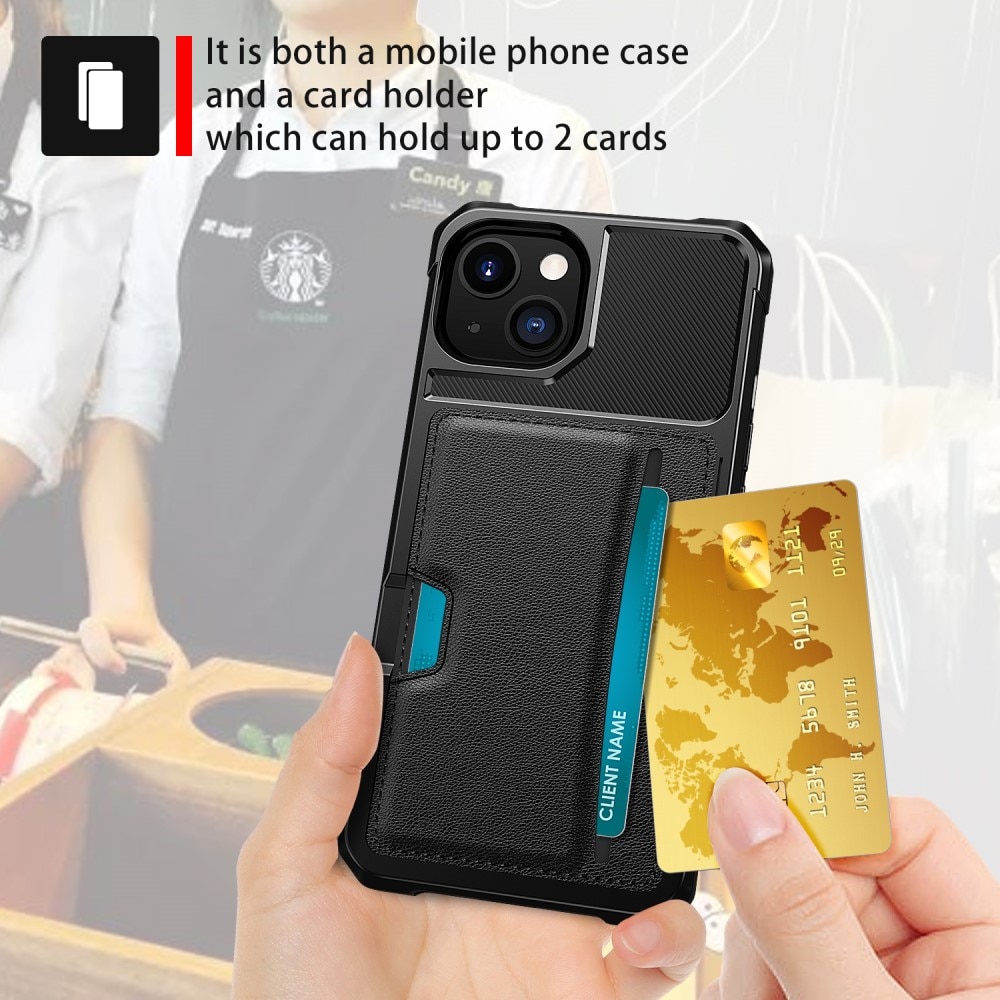 iPhone 13 Tough Card Case Schwarz