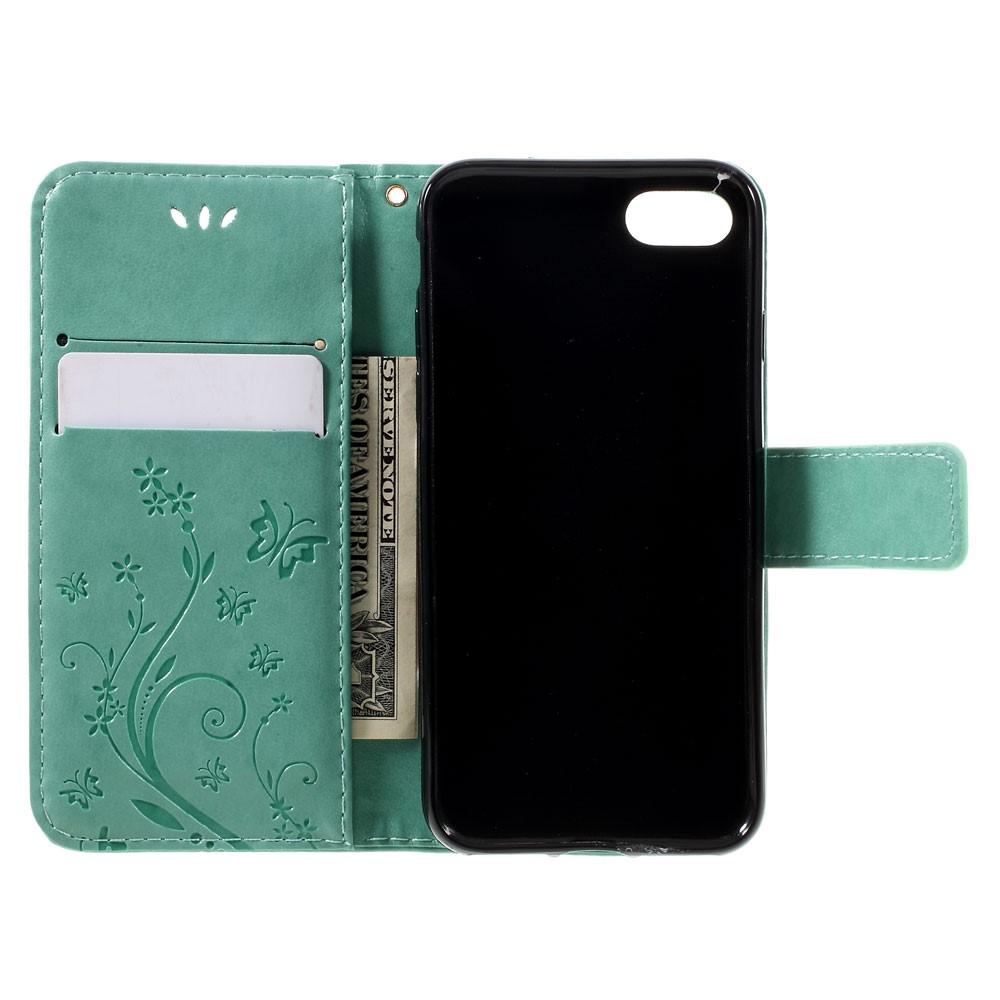 iPhone 7/8/SE Handyhülle mit Schmetterlingsmuster, grün