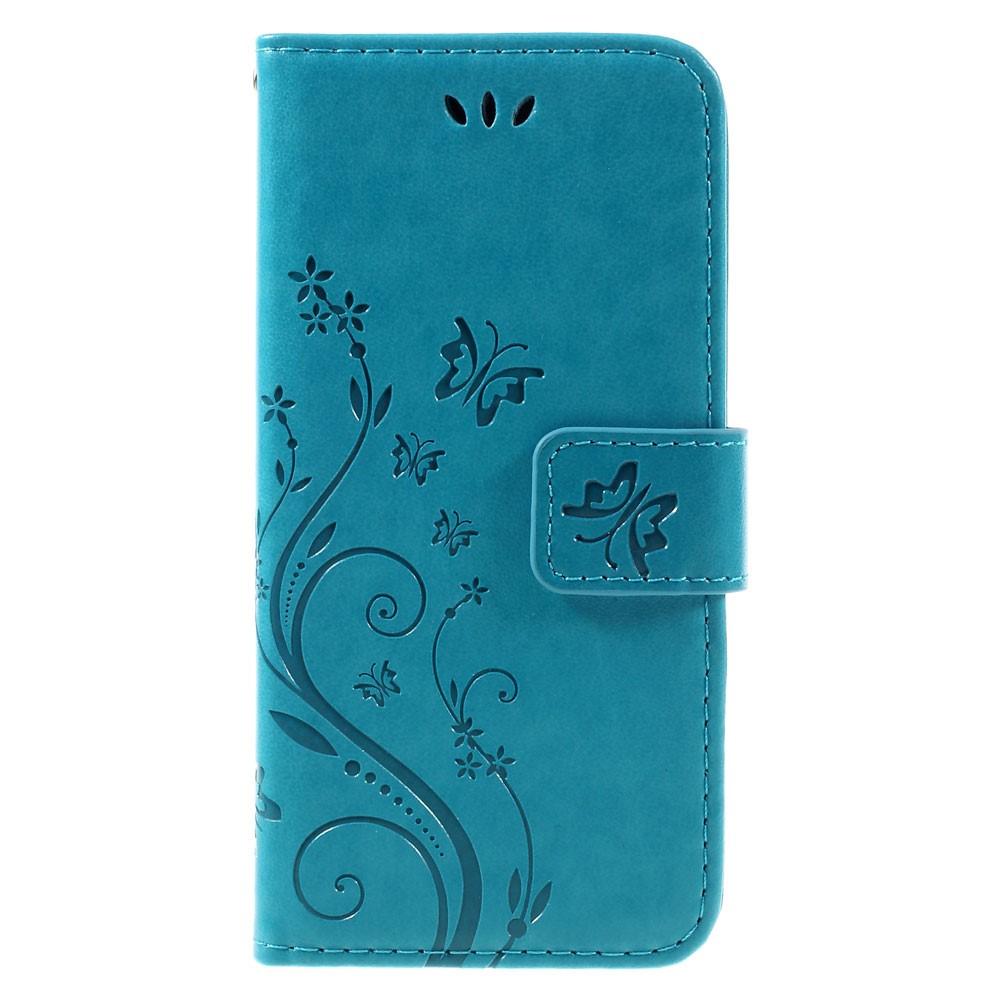 iPhone 7/8/SE Handyhülle mit Schmetterlingsmuster, blau