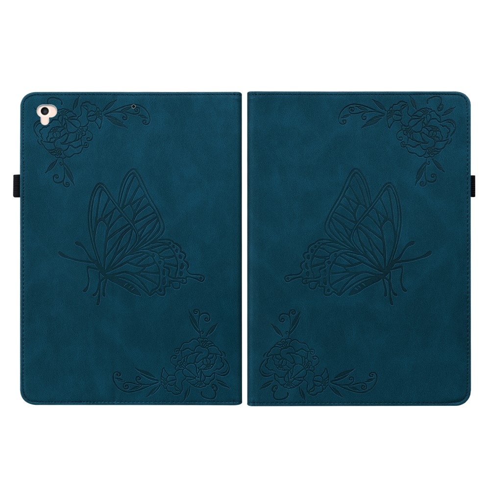 iPad 9.7 5th Gen (2017) Handytasche Schmetterling blau