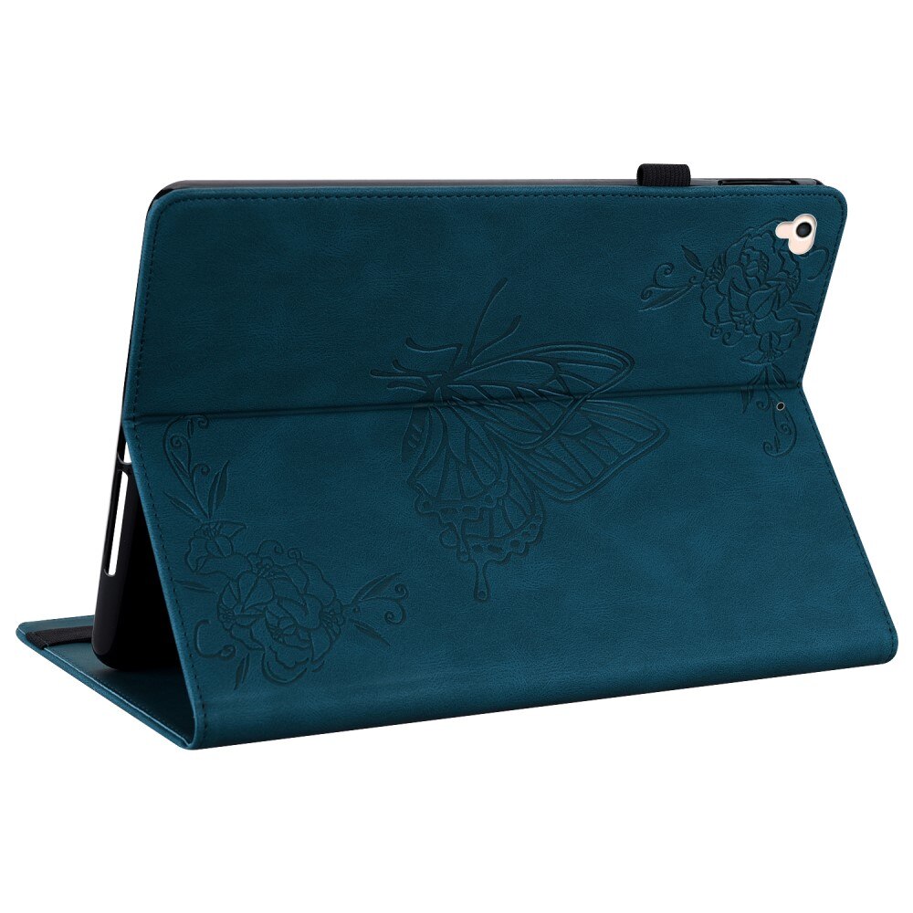 iPad 9.7 5th Gen (2017) Handytasche Schmetterling blau