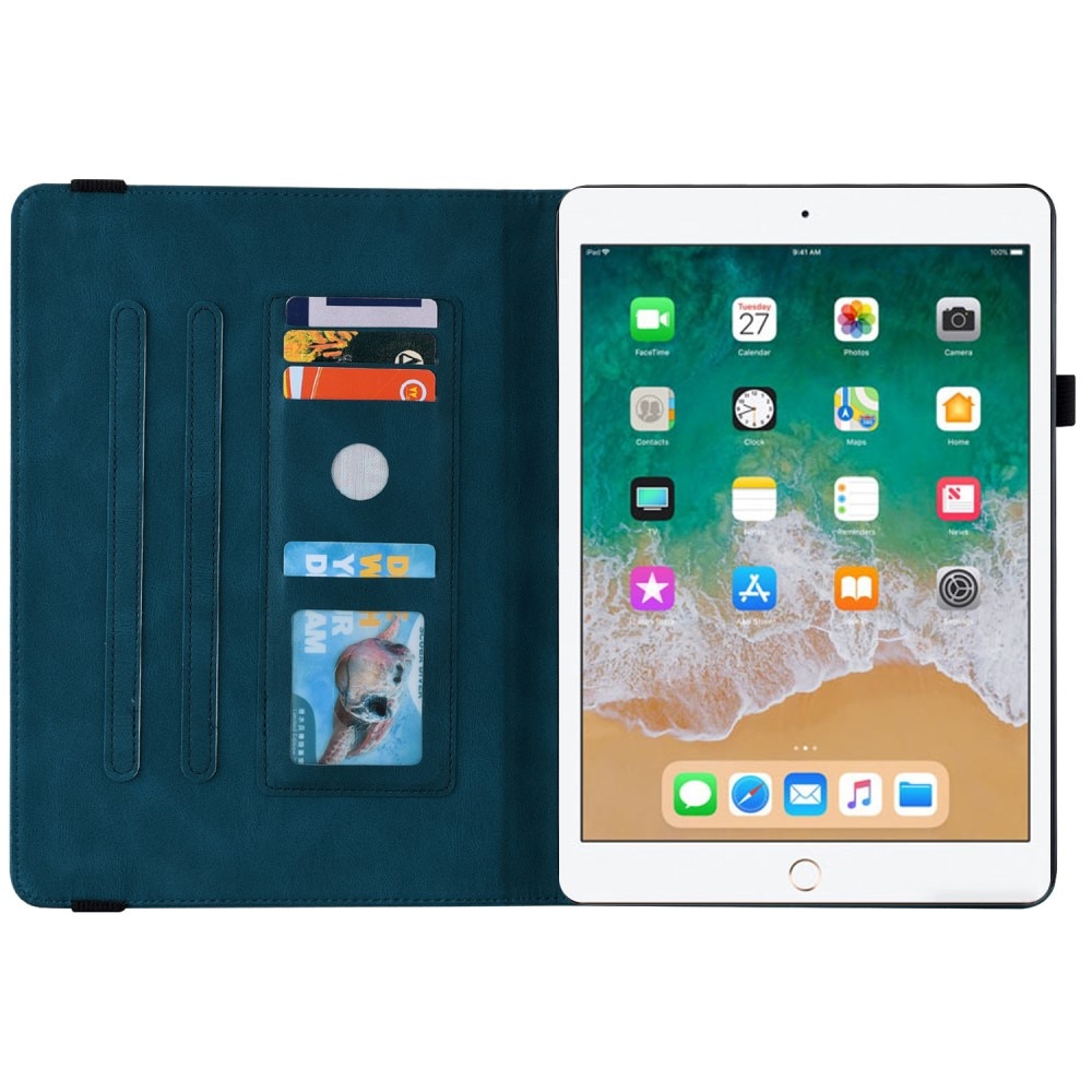 iPad 9.7 5th Gen (2017) Handytasche Schmetterling blau