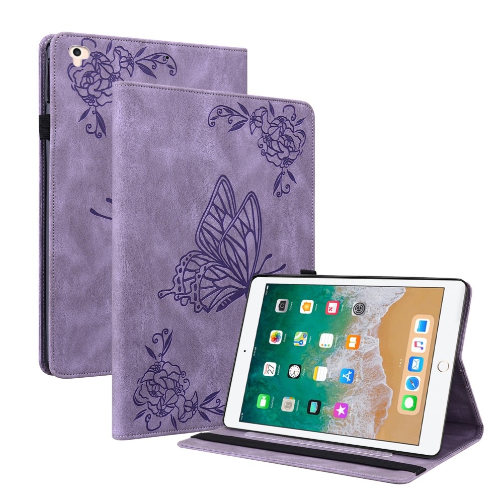 iPad 9.7 6th Gen (2018) Handytasche Schmetterling lila