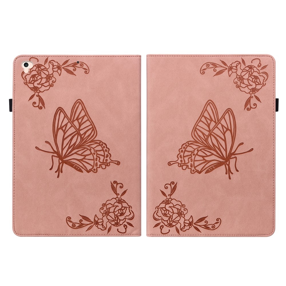 iPad 9.7 5th Gen (2017) Handytasche Schmetterling rosa