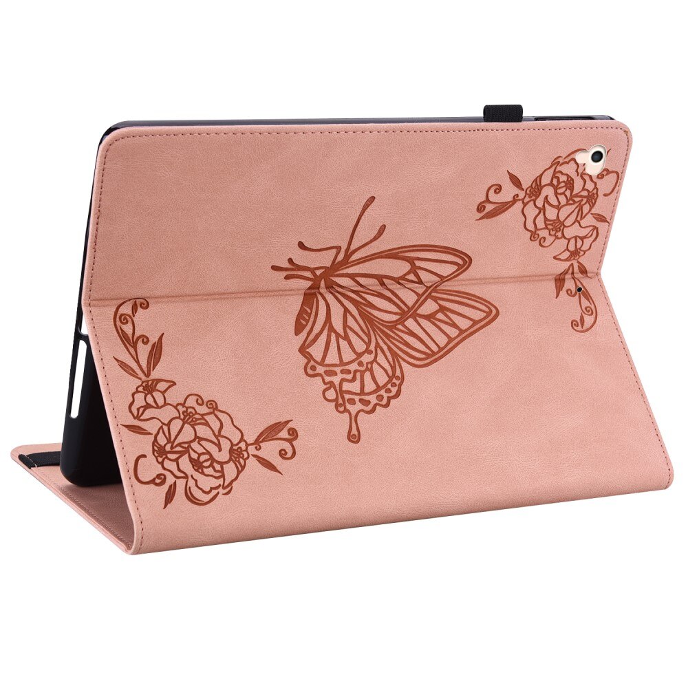 iPad 9.7 5th Gen (2017) Handytasche Schmetterling rosa