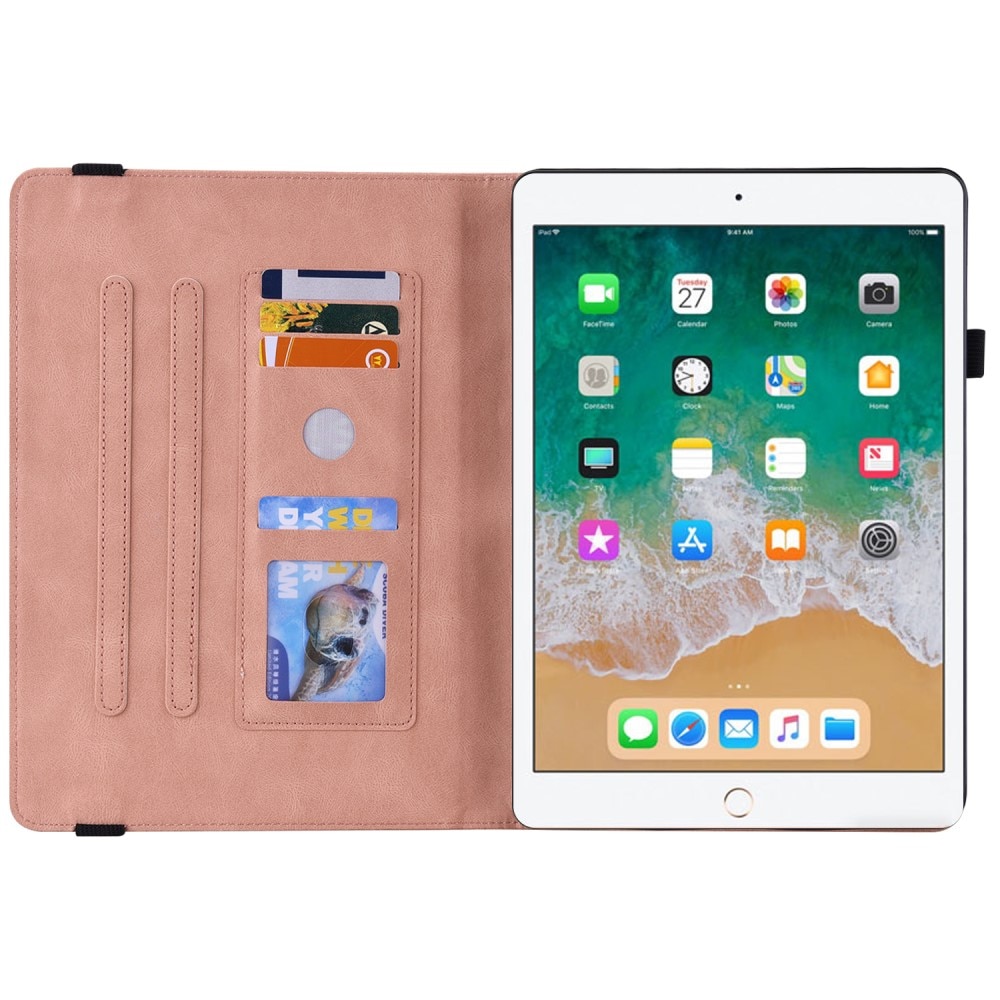 iPad 9.7 5th Gen (2017) Handytasche Schmetterling rosa