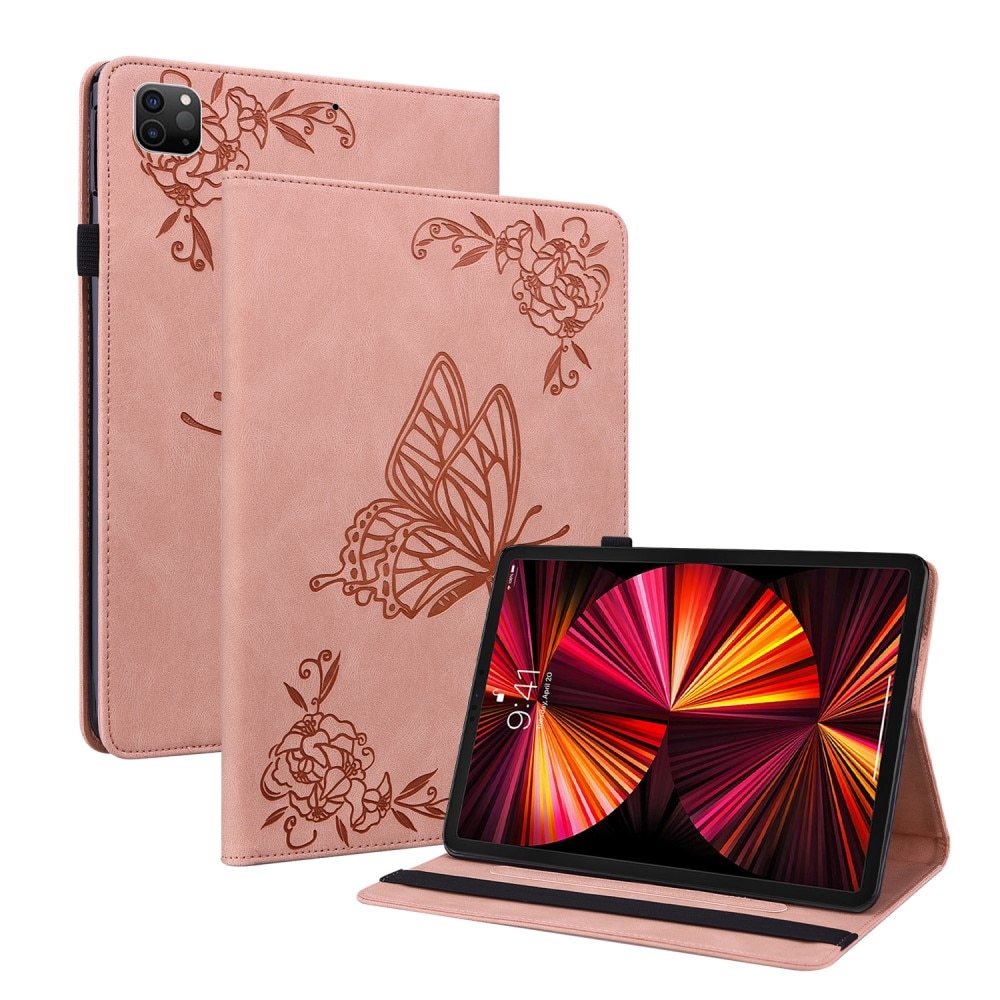 iPad Air 10.9 2020/2022 Handytasche Schmetterling rosa