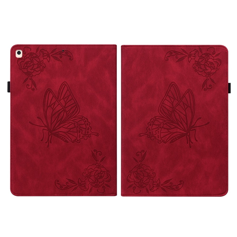 iPad 10.2 8th Gen (2020) Handytasche Schmetterling rot