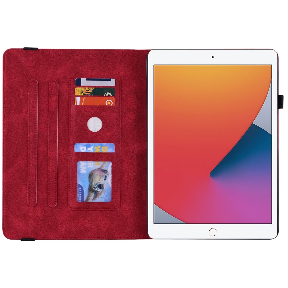 iPad 10.2 7th Gen (2019) Handytasche Schmetterling rot