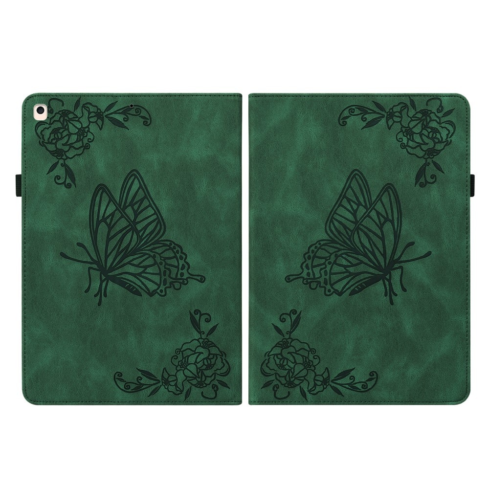 iPad 10.2 9th Gen (2021) Handytasche Schmetterling grün