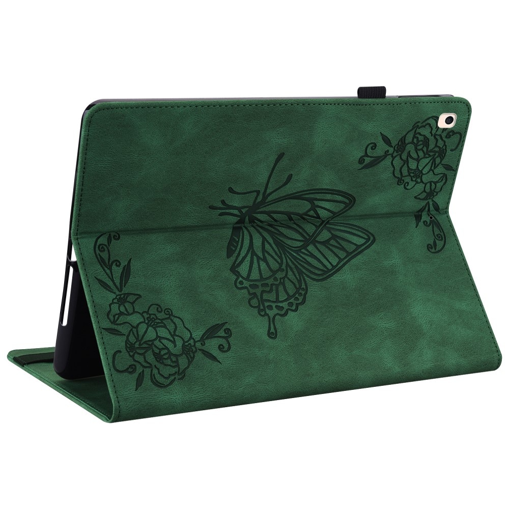 iPad 10.2 7th Gen (2019) Handytasche Schmetterling grün