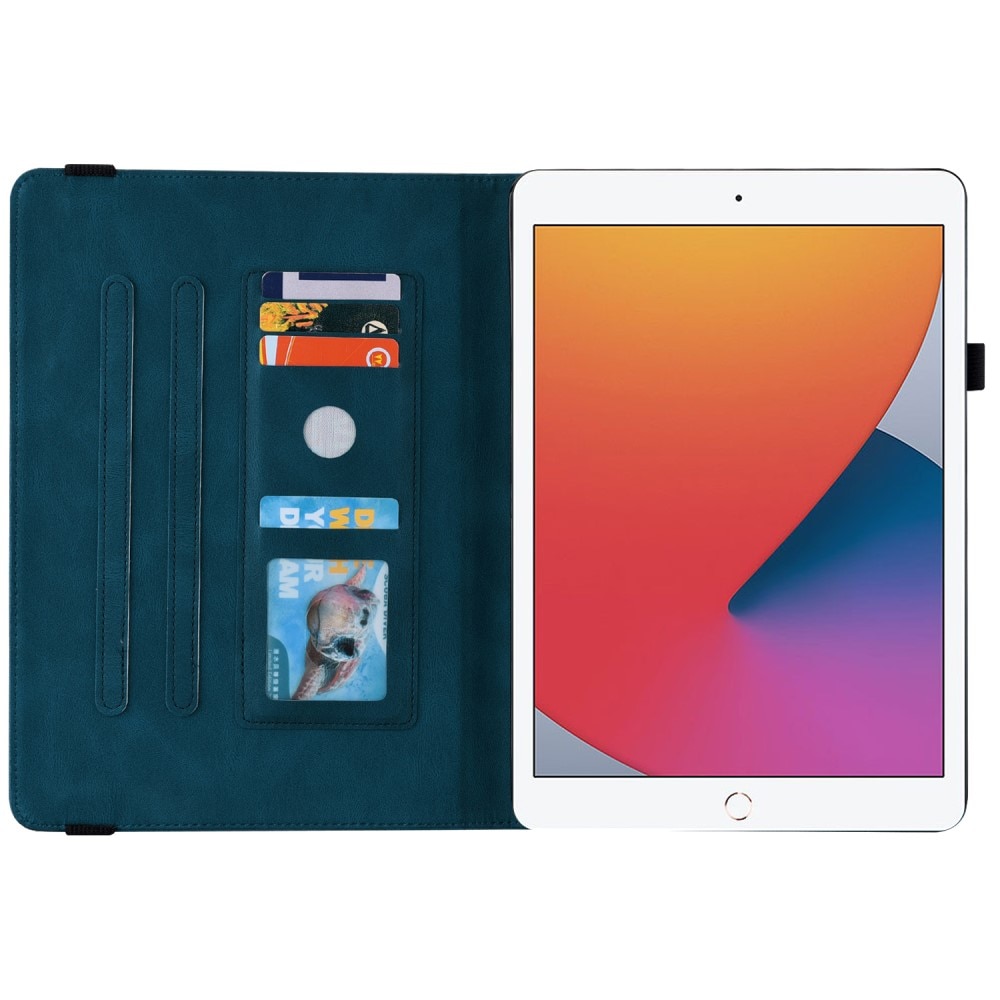 iPad 10.2 7th Gen (2019) Handytasche Schmetterling blau