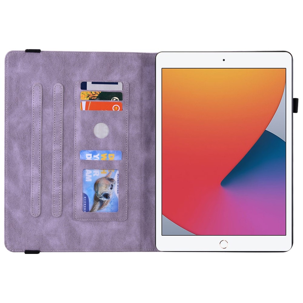 iPad 10.2 7th Gen (2019) Handytasche Schmetterling lila