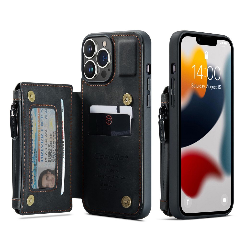 Multi-slot Hülle iPhone 13 Pro Max Schwarz