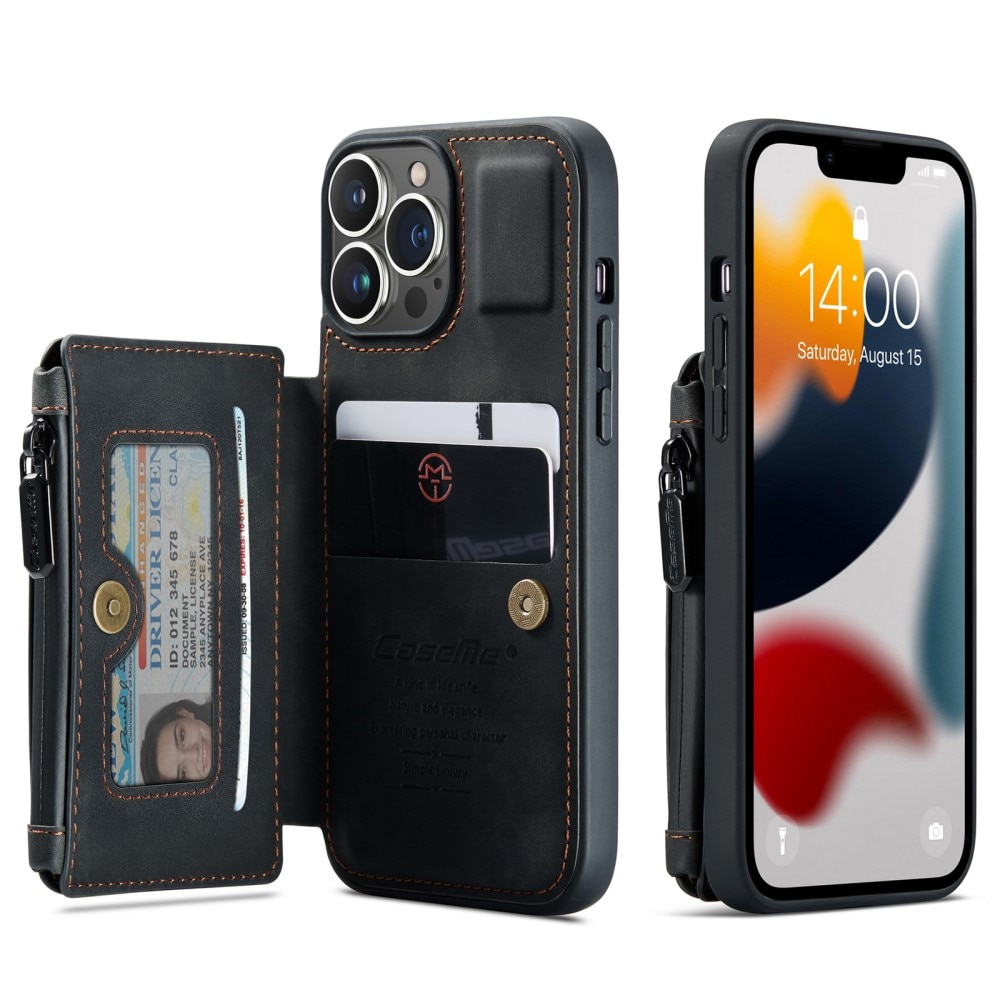 Multi-slot Hülle iPhone 13 Pro Schwarz