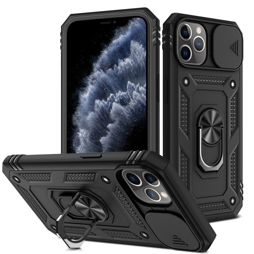 iPhone 11 Pro Max Hybrid-Hülle Tech Ring+Kameraschutz schwarz