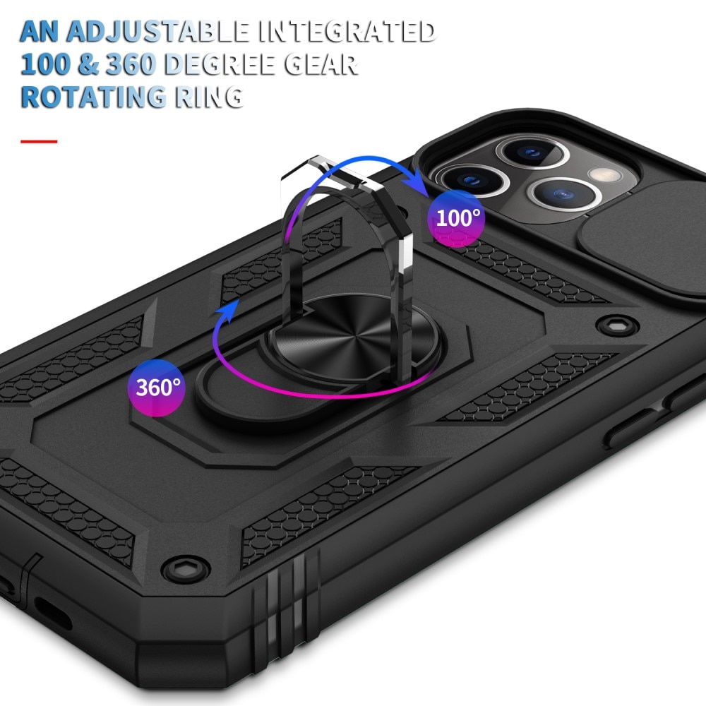 iPhone 11 Pro Max Hybrid-Hülle Tech Ring+Kameraschutz schwarz