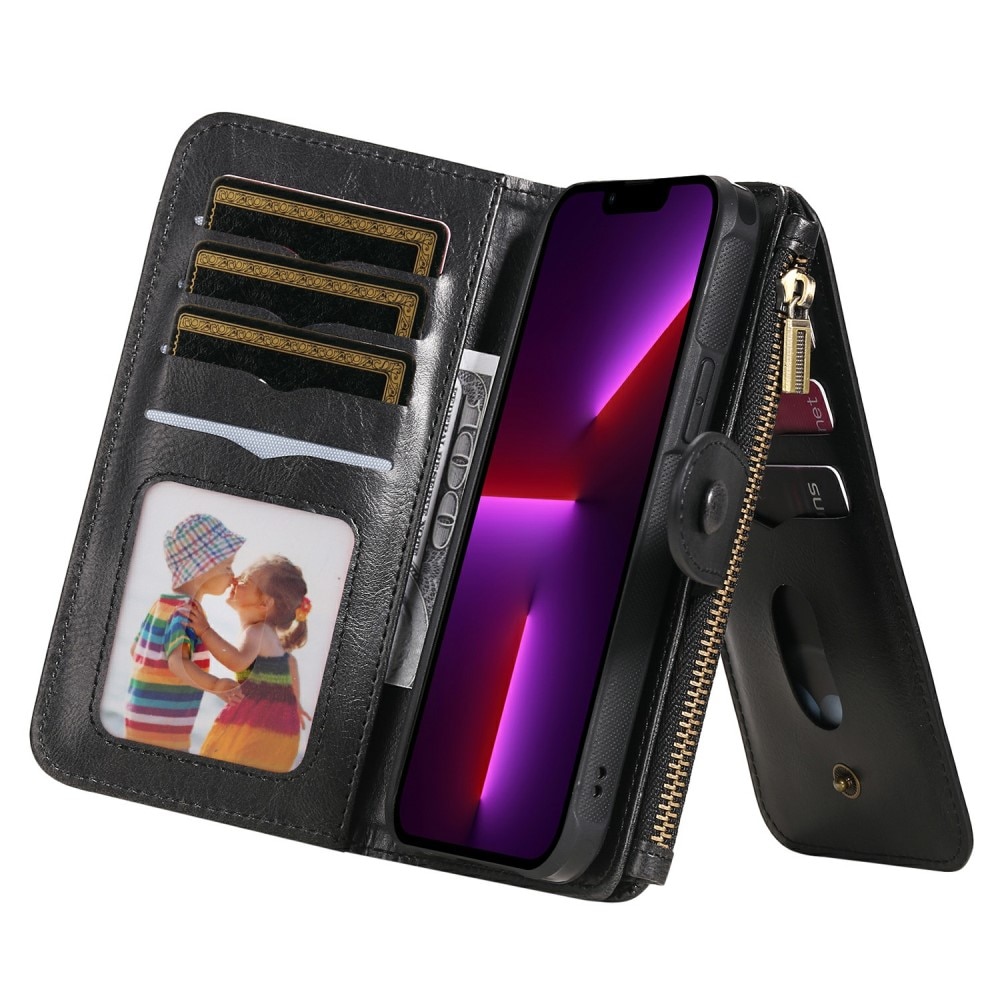 iPhone 13 Pro Magnet Leather Multi-Wallet schwarz