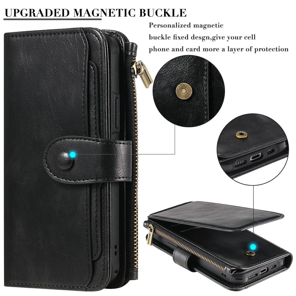 iPhone 13 Magnet Leather Multi-Wallet schwarz