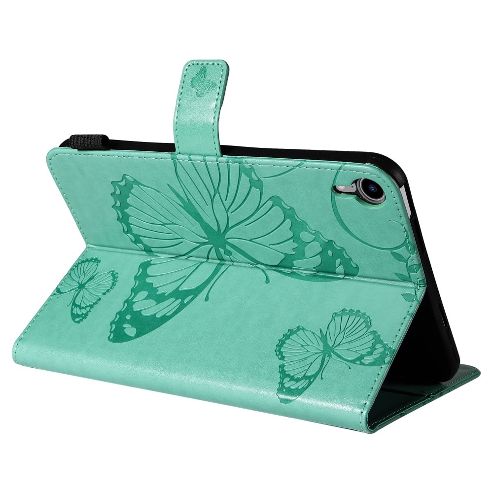 iPad Mini 6 2021 Handytasche Schmetterling Grün