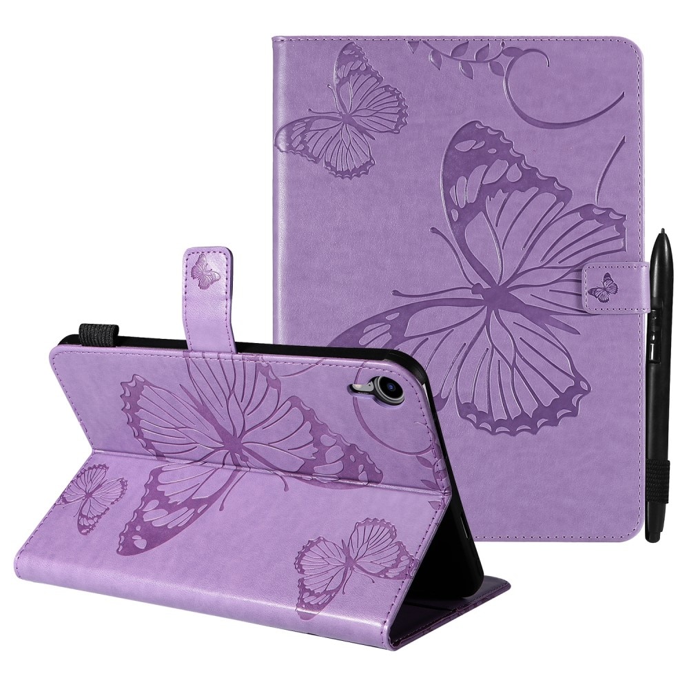 iPad Mini 6 2021 Handytasche Schmetterling Lila