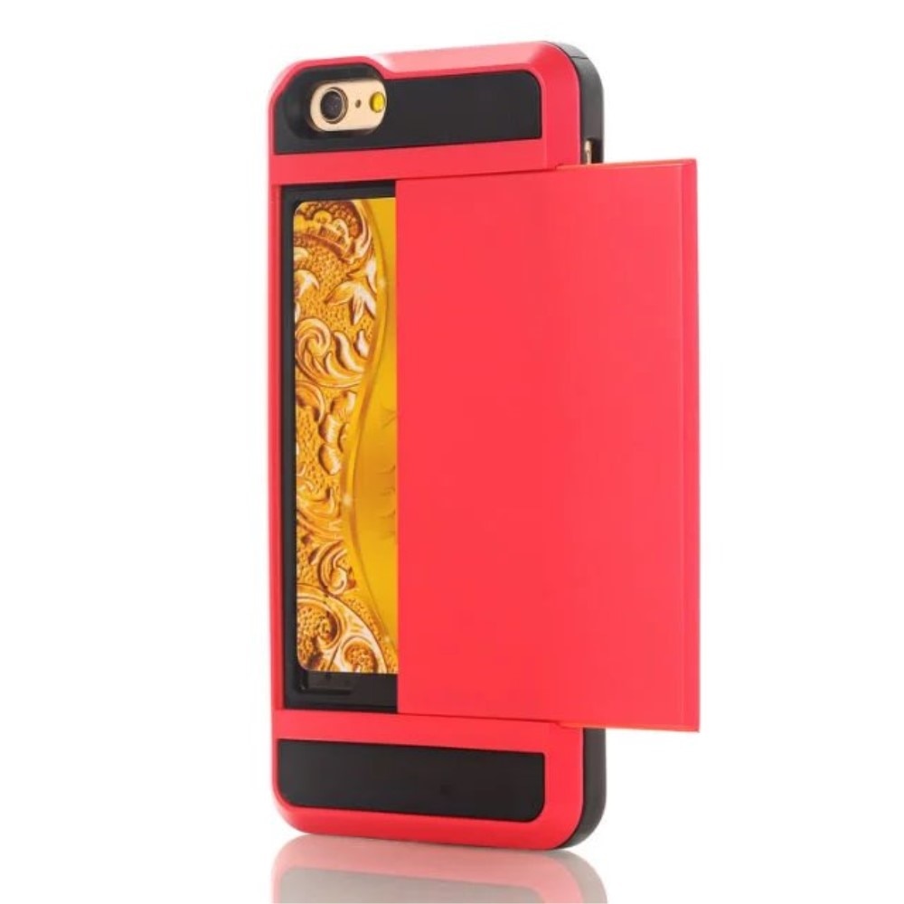 iPhone 8 Handyhülle mit Kartenhalter rot
