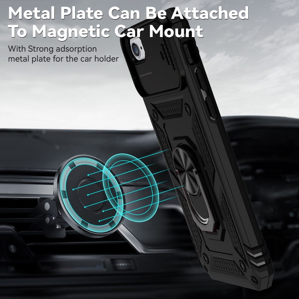 cofi1453® Silikon TPU Slim Case mit 360 Grad Ring Ständer Schutzhülle  Kickstand Handyhülle Magnetische Autohalterung kompatibel mit Blau iPhone SE  2020
