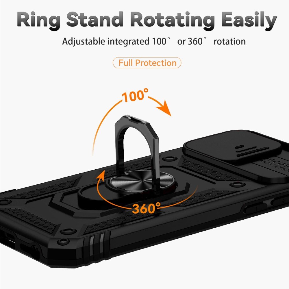 iPhone 7 Hybrid-Hülle Tech Ring+Kameraschutz schwarz