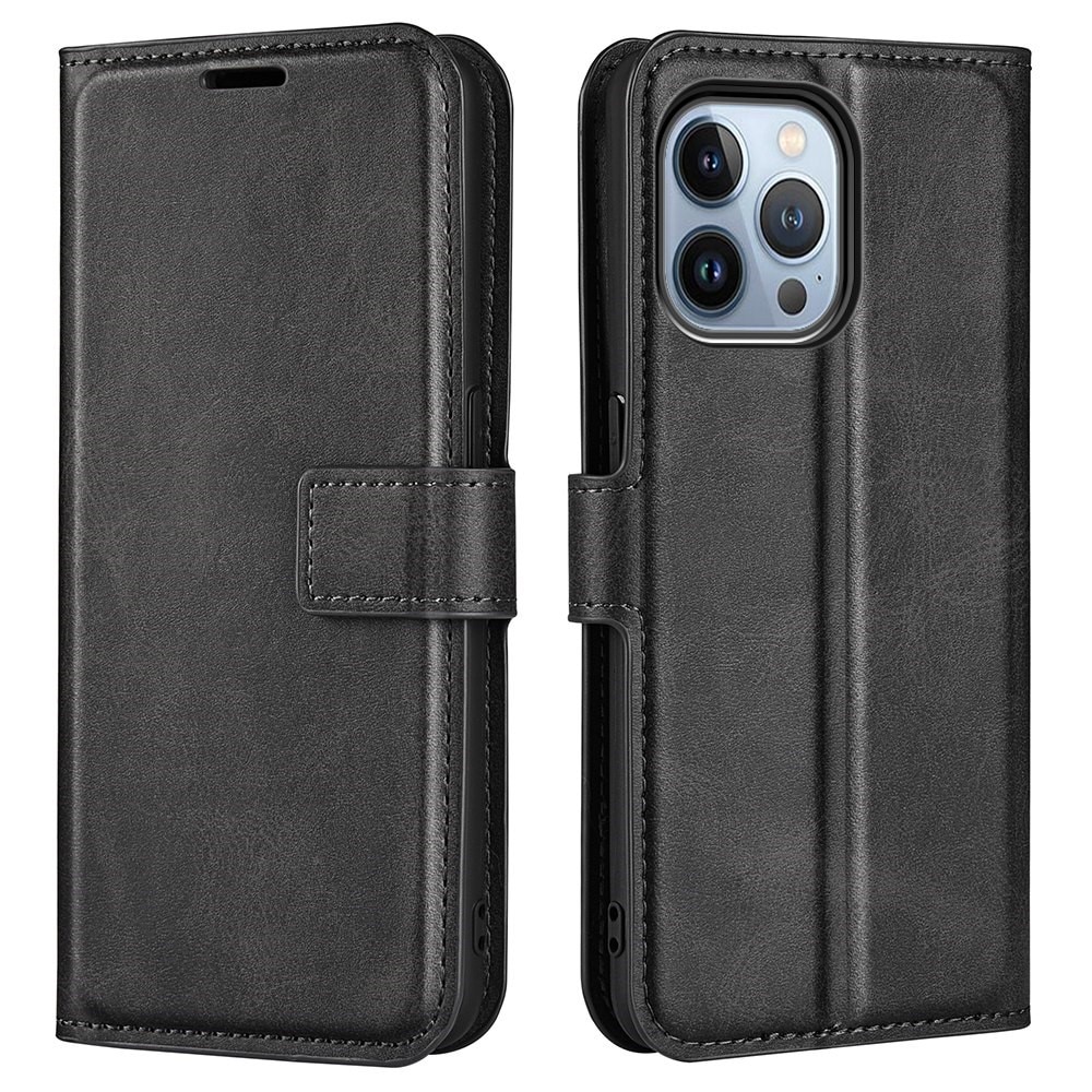 iPhone 14 Pro Max Leather Wallet Black