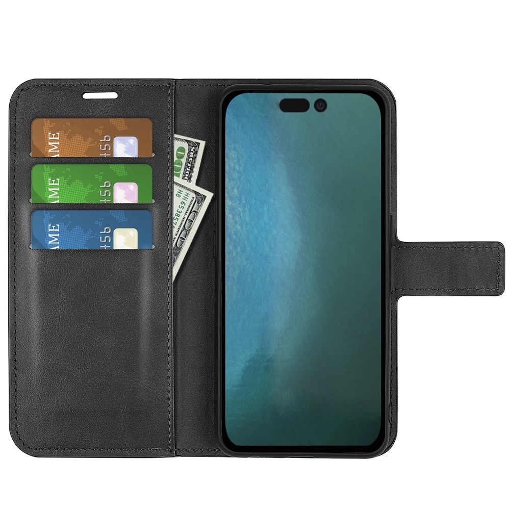 iPhone 14 Pro Max Leather Wallet Black