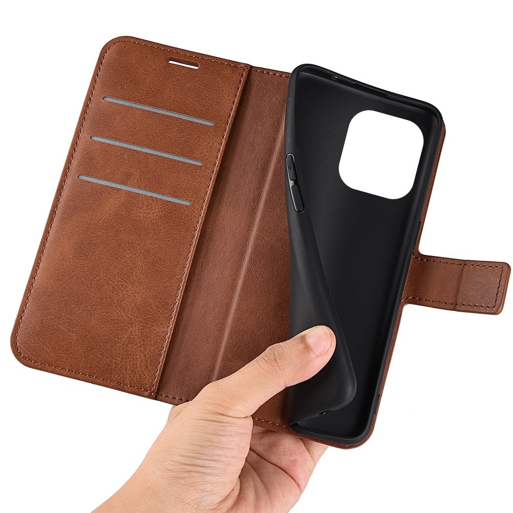 iPhone 14 Pro Max Leather Wallet Brown