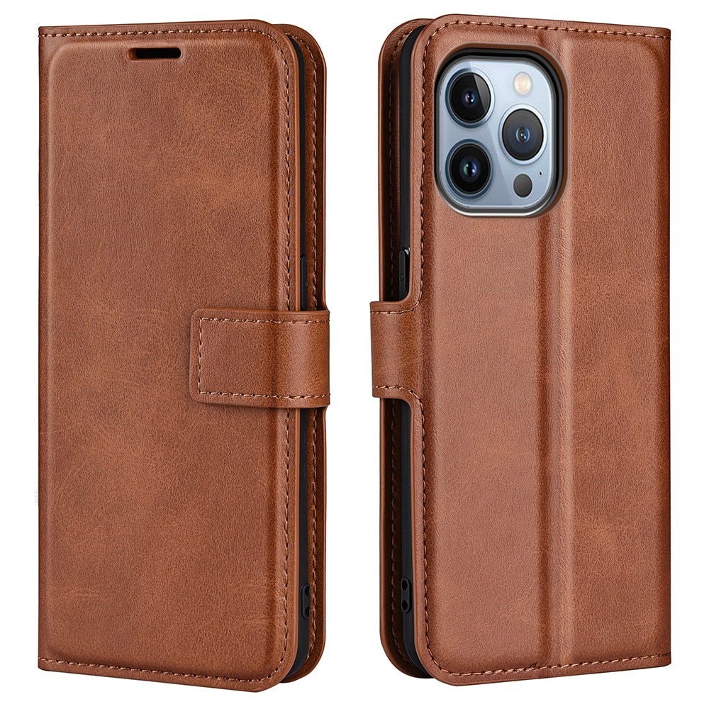 iPhone 14 Pro Leather Wallet Brown