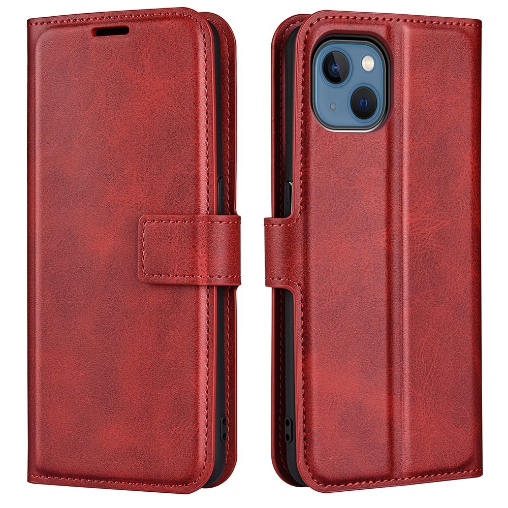 iPhone 14 Plus Leather Wallet Red