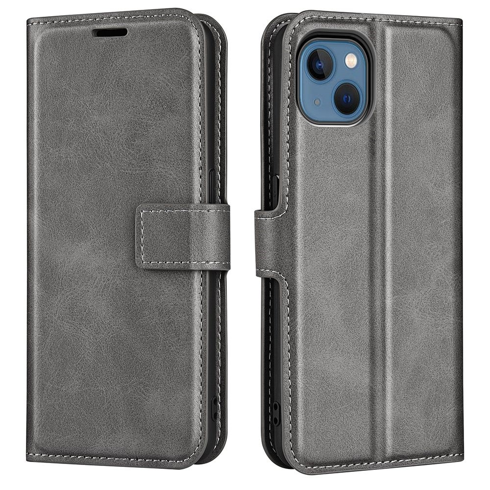 iPhone 14 Max Leather Wallet Grey