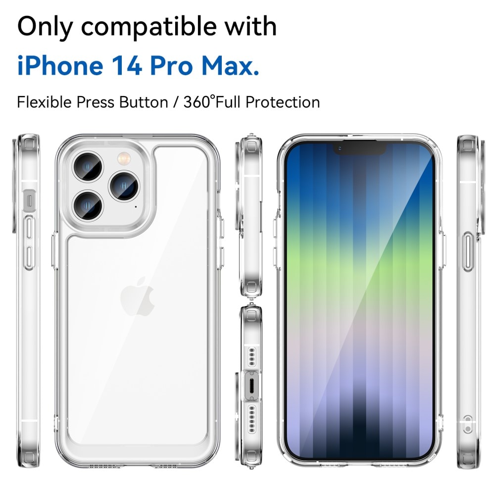 iPhone 14 Pro Max hybride Handyhülle Crystal Hybrid, durchsichtig