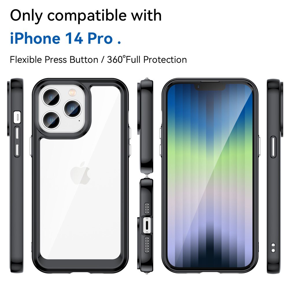 iPhone 14 Pro Hybrid-Hülle Schwarz