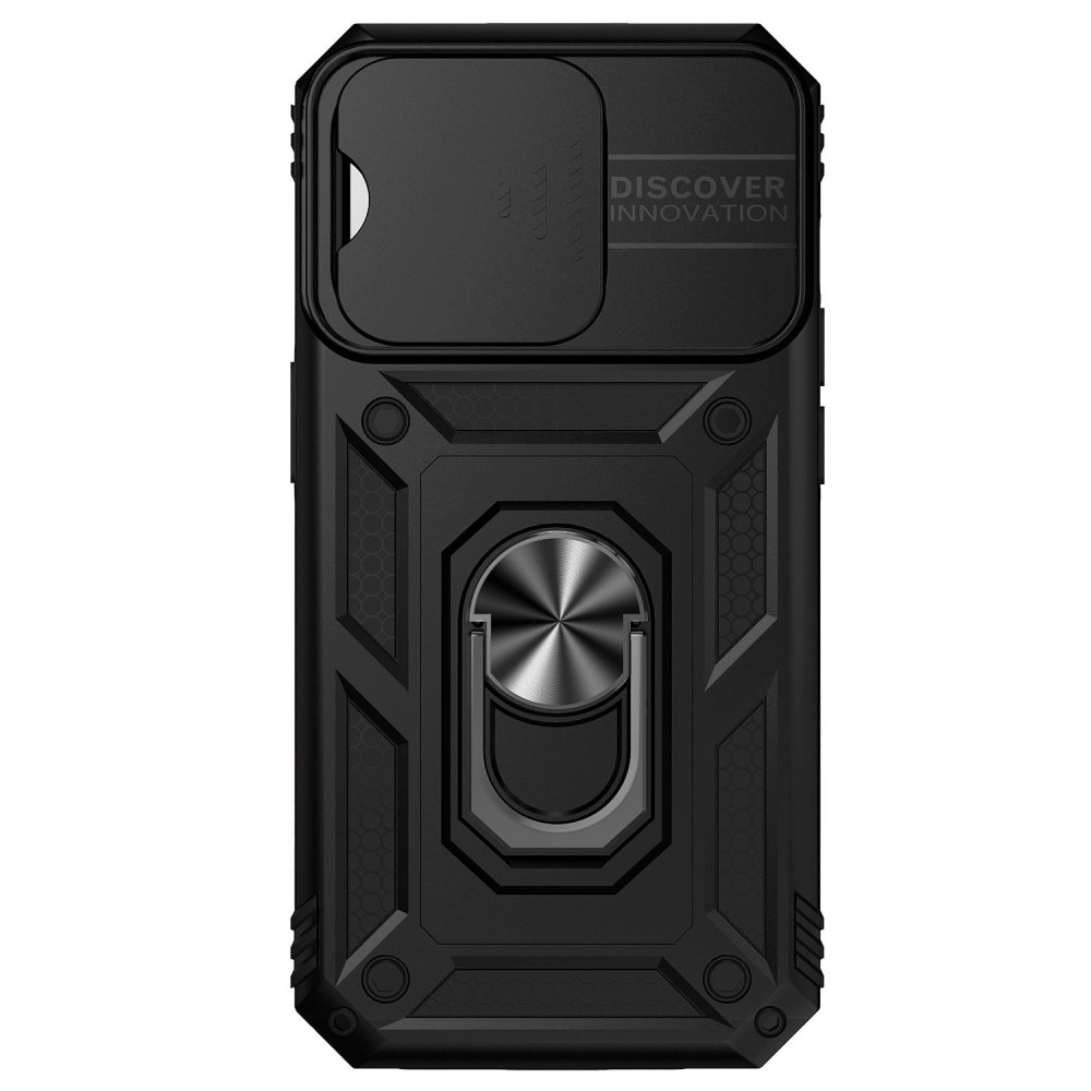 iPhone 14 Pro Max Hybrid-Hülle Ring + Kameraschutz Schwarz