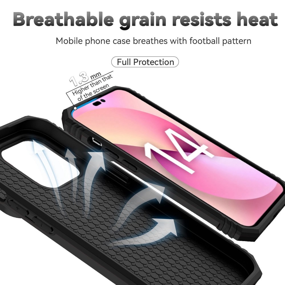 iPhone 14 Pro Max Hybrid-Hülle Ring + Kameraschutz Schwarz