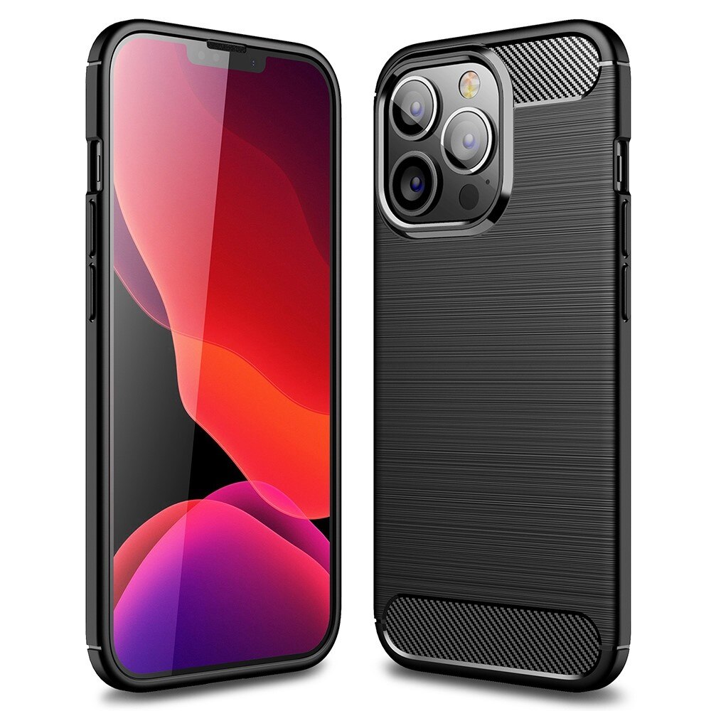 iPhone 14 Pro Hülle TPU Brushed Schwarz