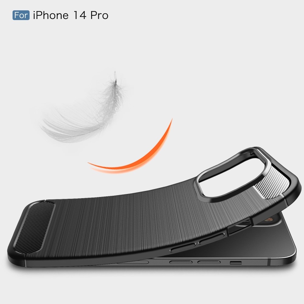iPhone 14 Pro Hülle TPU Brushed Schwarz