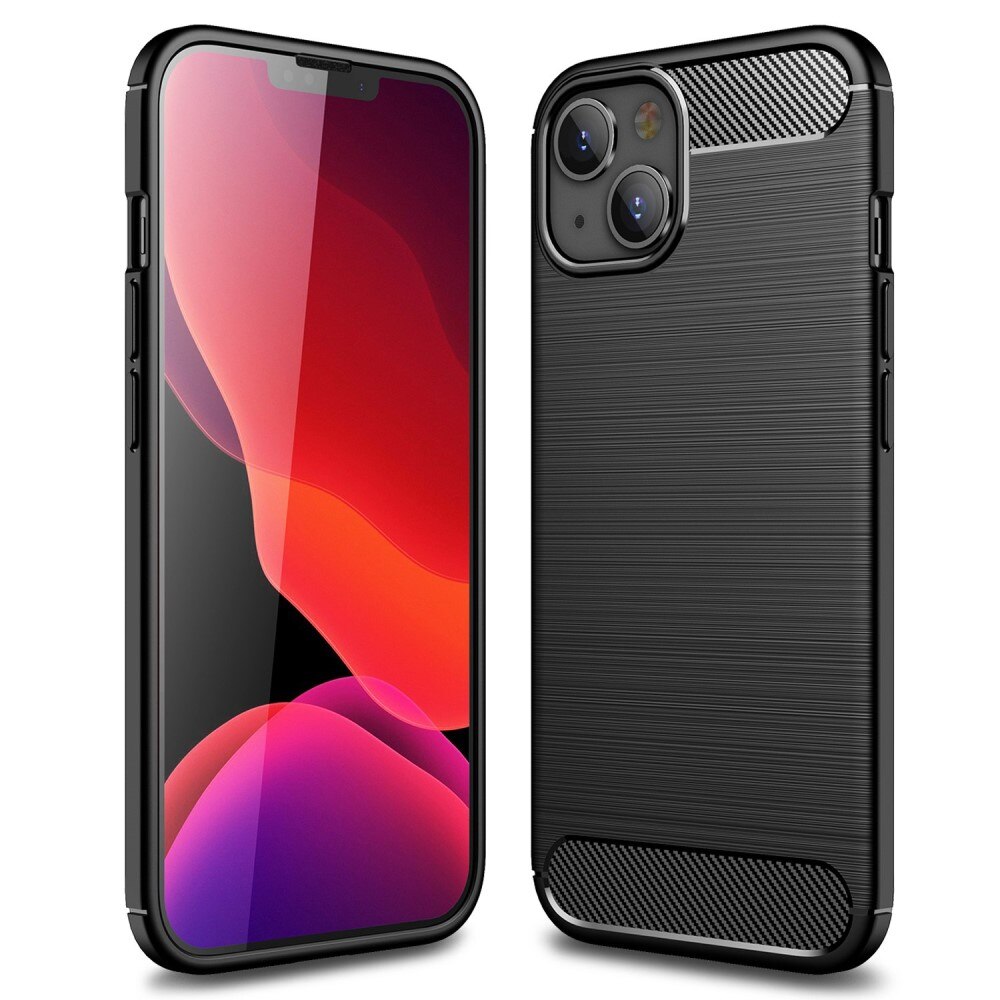 iPhone 14 Hülle TPU Brushed Schwarz