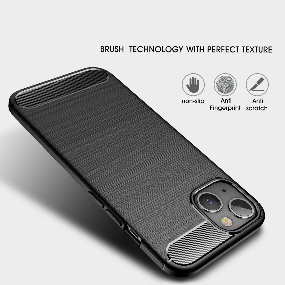 iPhone 14 Hülle TPU Brushed Schwarz