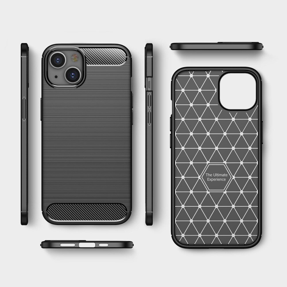 iPhone 14 Hülle TPU Brushed Schwarz