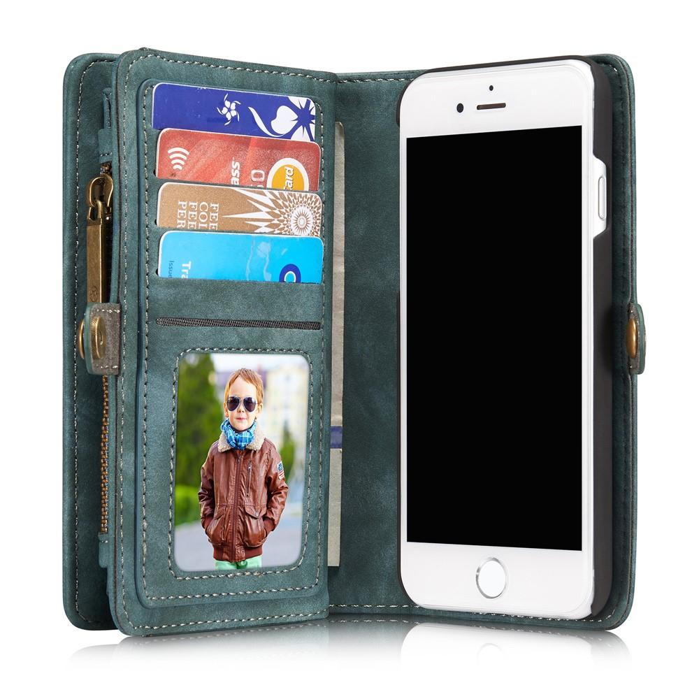 Multi-slot Portemonnaie-Hülle iPhone 7/8/SE Blau