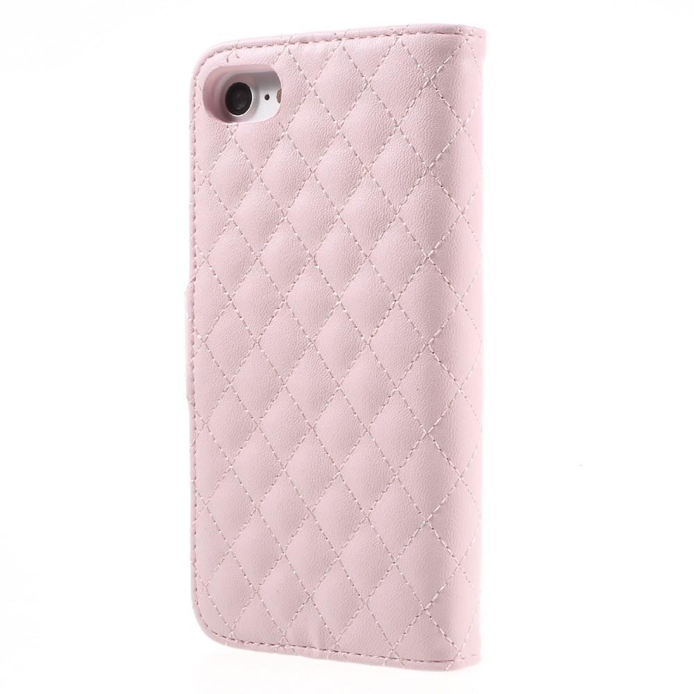 iPhone 8 Portemonnaie-Hülle Quilted Rosa