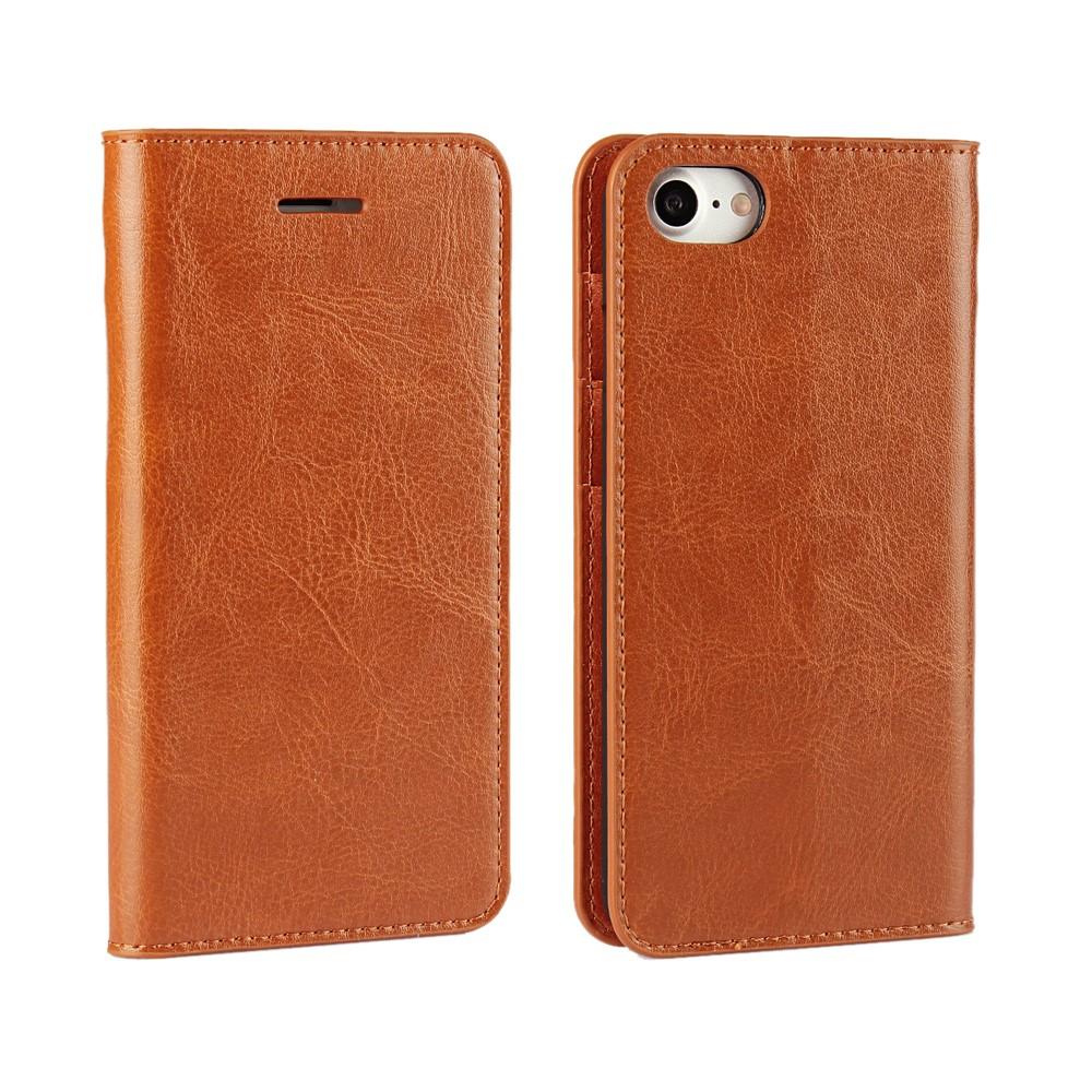 iPhone 7/8/SE Handytasche aus Echtem Leder Braun