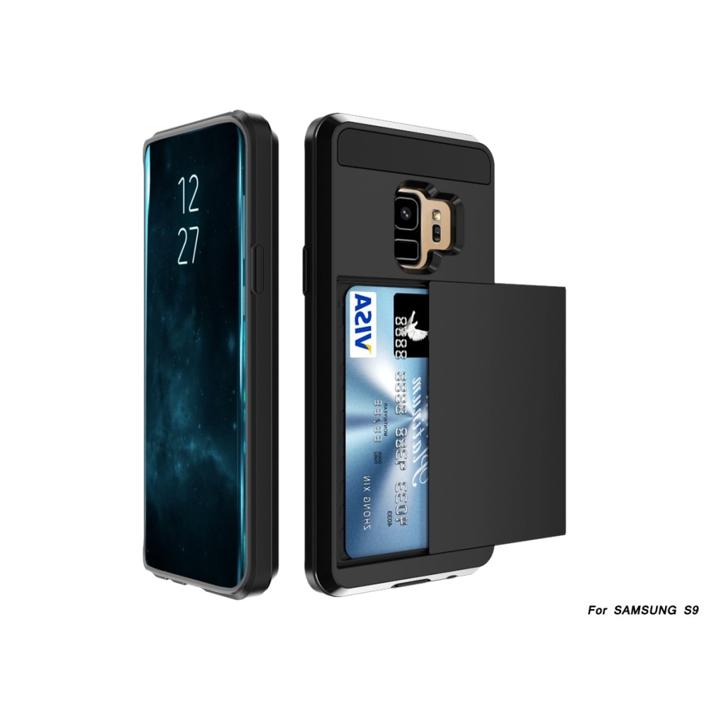 Samsung Galaxy S9 Handyhülle mit Kartenhalter Schwarz