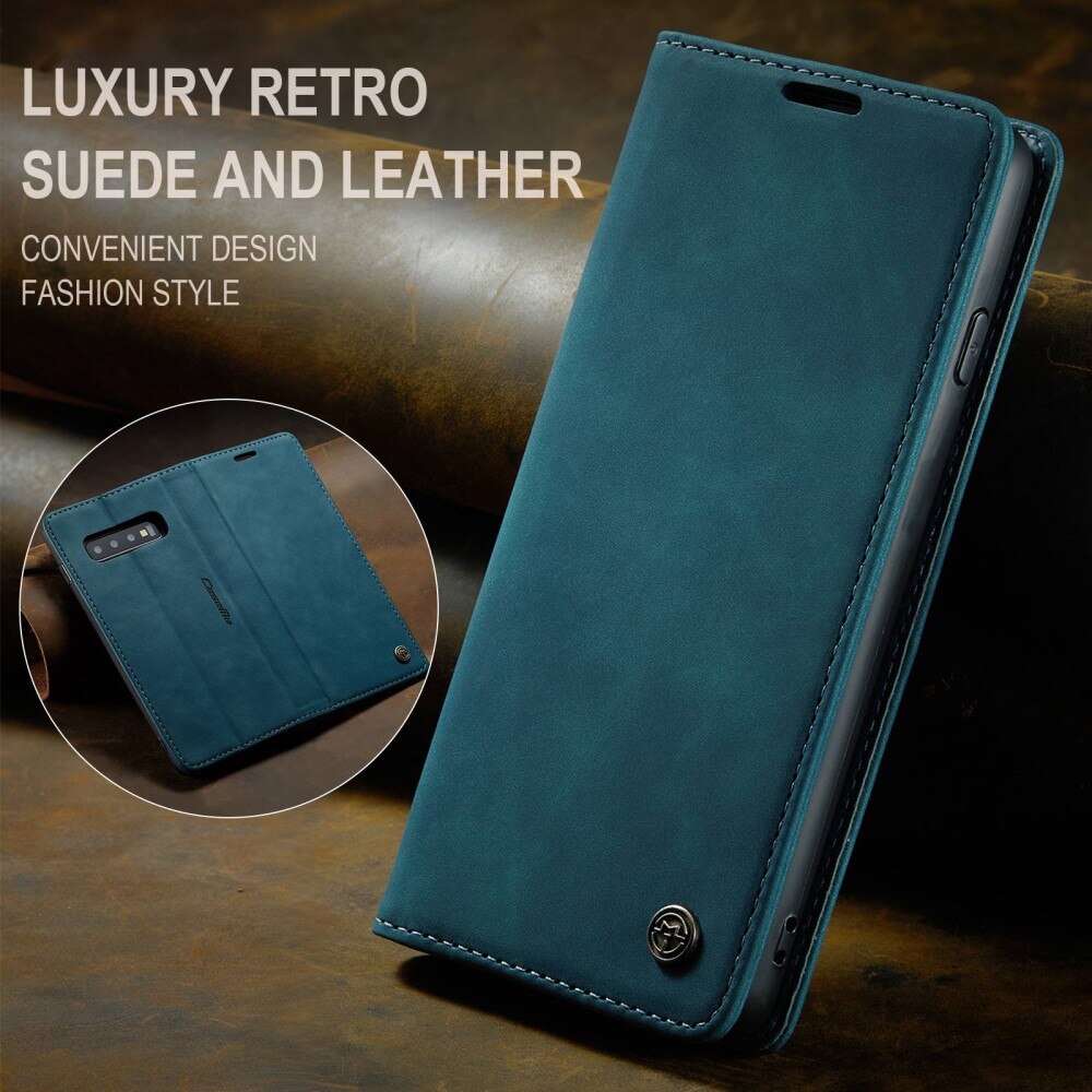 Slim Portemonnaie-Hülle Samsung Galaxy S10 Blau