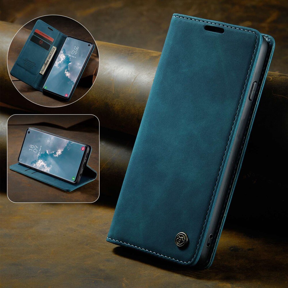 Slim Portemonnaie-Hülle Samsung Galaxy S10 Blau